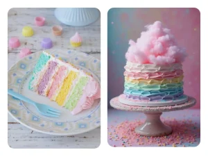 Cotton Candy Cake With A Fluffy Layer