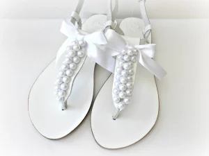 White Sandals Formal and Bridal