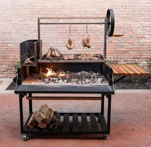 Santa Maria BBQ Grill Setup