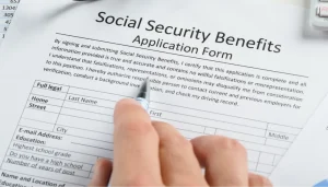 Social Security benefits application